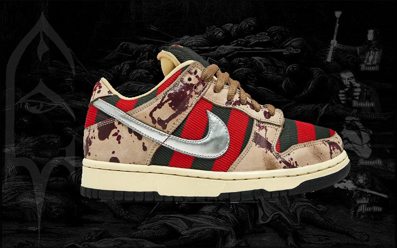 Nike SB Dunk Low Freddy Krueger Sepatu Ikonik Karakter Horor